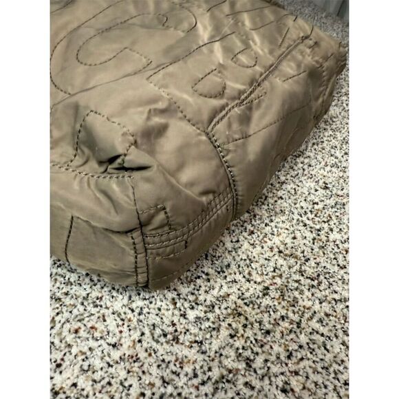 Marc by Marc Jacobs Taupe Quilted Nylon Tote Bag Large Women's Casual - Picture 3 of 10